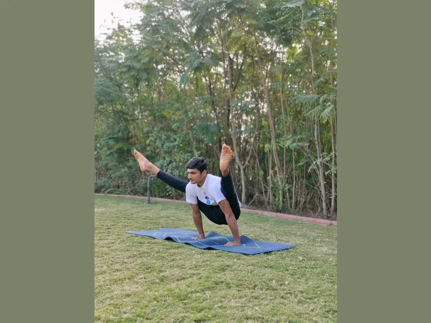 Firefly Prep (Tittibhasana Prep) — photograph