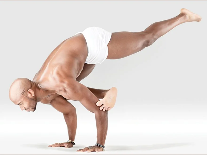 Flying Pigeon (Galavasana) — photograph