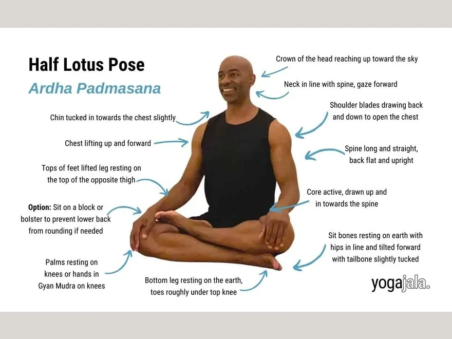 Half Lotus Pose (Ardha Padmasana) — photograph