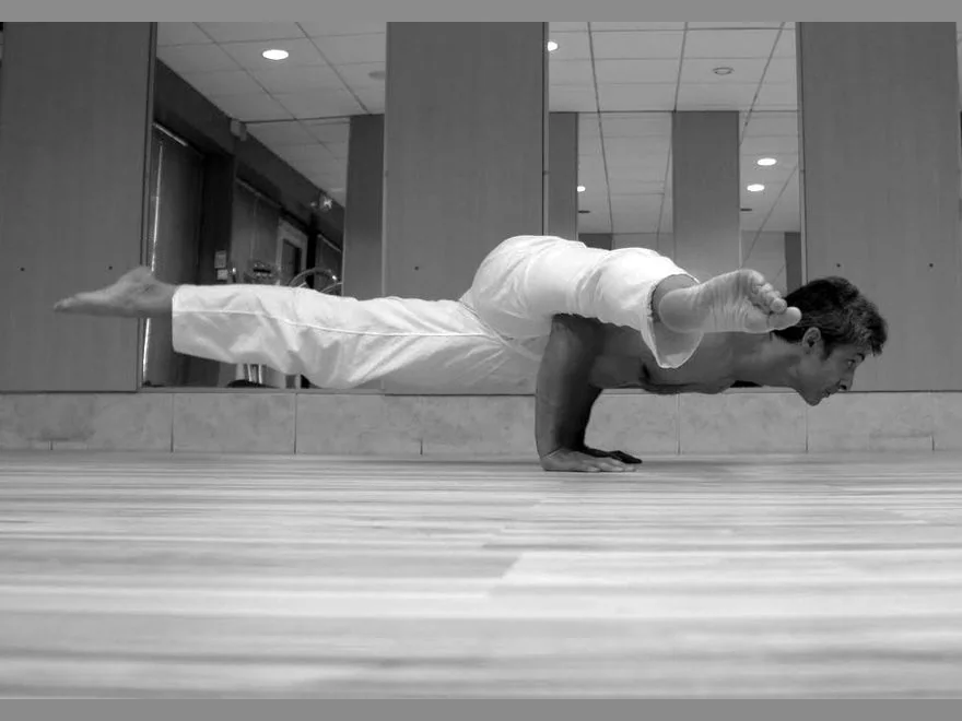 One-Legged Koundinya II (Eka Pada Koundinyasana II) — photograph