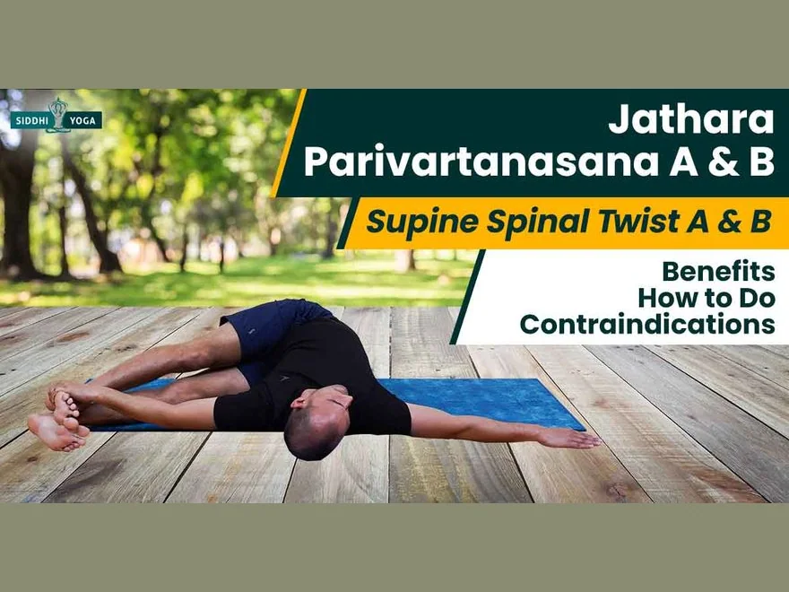Revolved Abdomen Pose (Jathara Parivartanasana) — photograph