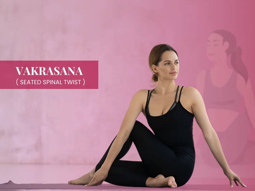 Simple Seated Twist (Vakrasana) — photograph