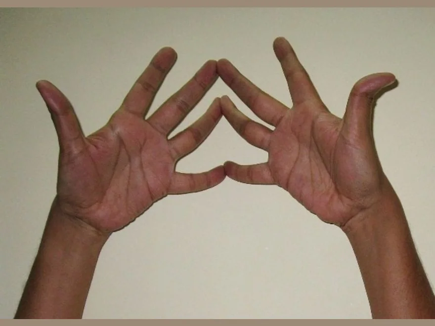 Three-Faced Gesture (Trimukha Mudra) — photograph