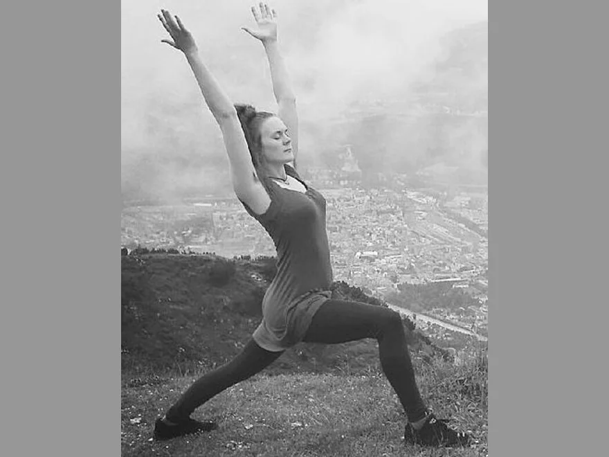 Warrior I (Virabhadrasana I) — photograph