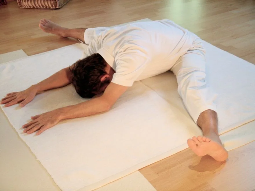 Wide-Angle Seated Forward Bend (Upavistha Konasana) — photograph